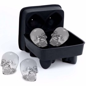 تصویر قالب یخ مدل جمجمه 