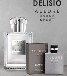 تصویر ادو پرفیوم مردانه دلیسیو Delisio مدل ALLURE HOMME SPORT 