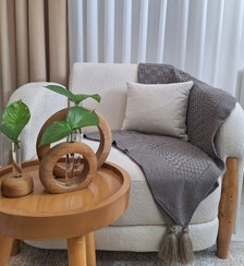 تصویر شال مبل بافتنی ایران خاتون سایز ۱۳۰ در ۱۸۰ کد ۳ 