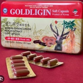 تصویر شاخ گوزن گلدلیگین کره ای (۶۰عددی ) غضروف ساز GOLDLIGIN Pot Capsule GOLDLIGIN Pot Capsule