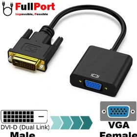 تصویر مبدل (1+24)DVI-D Dual Link به VGA انزو مدل DV-61 ENZO DV-61 DVI-D Dual Link(24+1) to VGA Active Converter