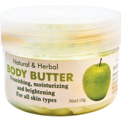 تصویر بادی باتر و کره بدن طبیعی سیب ایمنس هربال مدل body butter وزن 110 گرم 