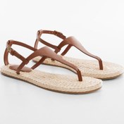 تصویر صندل چرمی با بند | MANGO | 701541858 | اورجینال 