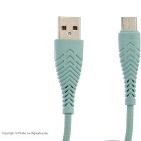 تصویر کابل تبدیل USB به USB-C پرووان مدل PCC165 طول 1 متر سفید کابل تبدیل