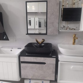 تصویر روشویی کابینتی مشکی Cabinet vanity