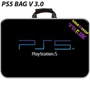 تصویر کیف حمل دارای ضربه گیر سونی پلی استیشن پنج (PS5) اسلیم و فت طرح لوگو پلی استیشن ا PS5 Bag - PS5 Travel Case PS5 Bag - PS5 Travel Case