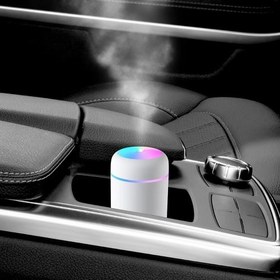 تصویر دستگاه بخور سرد Humidifier H20 - سفید Portable Mini Humidifier, Colorful, Cool Mist, USB Powered. Perfect for Bedroom, Office & Car (300ml, White)