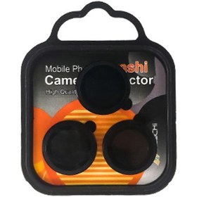 تصویر محافظ لنز رینگی آیفون 14 رنگ مشکی Black iPhone 14 ring lens protector