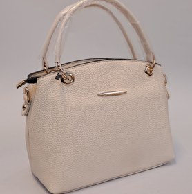 تصویر کیف کرم چرم مصنوعی 