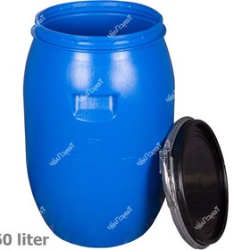 تصویر بشکه پلاستیکی 60 لیتری صنعتی ضد نشت ا 60 liter industrial plastic barrel 60 liter industrial plastic barrel