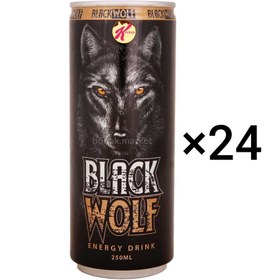 تصویر نوشیدنی انرژی زا بلک ولف باکس ۲۴ عددی black wolf black wolf