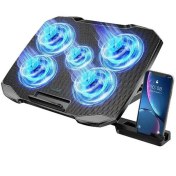 تصویر پایه خنک‌کننده کول‌کلد مدل F2 PLUS تعداد فن 5 عدد Cooling Pad Coolcold F2 PLUS 5 Fan
