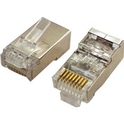 تصویر سوکت شبکه CAT6 میان گذر RJ45 Cat6 Pass Through Connectors