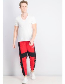 تصویر شلوار ج jogging مردانه با فیت معمولی، قرمز و سیاه برند Adidas Men Regular Fit Jogging Pants, Red and Black