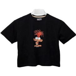 تصویر تیشرت کراپ دخترانه مشکی شخصیت استرس در انیمیشن Inside Out 