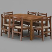 تصویر ست میز و صندلی ناهار خوری 6 نفره مدل نارون 