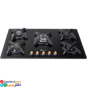 تصویر اجاق گاز شیشه ای ۵ شعله درسا مدل DG2110-5M Dorsa Glass Hob Model DG2110-5M