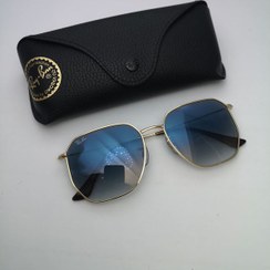 تصویر عینک آفتابی ریبن مدل Ray ban RB3695طلایی 