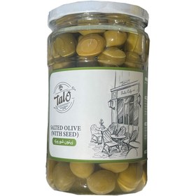 تصویر زیتون بی هسته شیشه 700گرم تالو 
