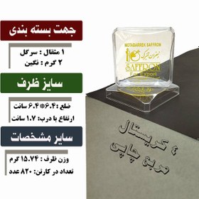 تصویر قوطی مربع 4 کریستال چاپی 