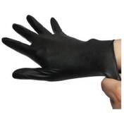 تصویر دستکش لاتکس مشکی نیتکس بسته ۱۰۰ عددی 