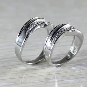 تصویر انگشتر نقره کد 2204 با سنگ اتمی 