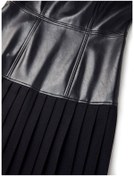 تصویر خرید اینترنتی پیراهن رسمی زنانه سیاه برند ipekyol IW6230002226001 ا Deri görünümlü elbise Deri görünümlü elbise