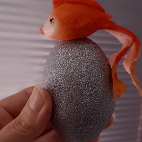 تصویر دکوری هفت سین تخم مرغ سفالی ماهی