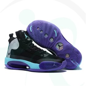 تصویر کفش بسکتبال مردانه ایر جرد ن Air Jordan 34 Black Grey Purple Blue 