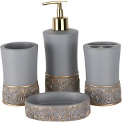 تصویر ست سرویس بهداشتی 4 پارچه دلفین مدل 010-Gr 