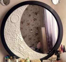 تصویر تابلو آینه کره ماه(قطر120cm) The mirror panel of the moon