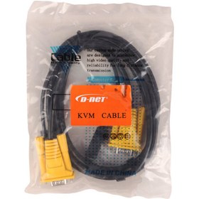 تصویر کابل D-Net KVM USB 1.5m D-Net KVM USB 1.5m Cable