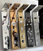 تصویر پنل دوش حمام هوشمند مدل ابشاری دیجیتال مشکی 