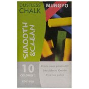 تصویر گچ رنگی تخته سیاه مانگیو مدل MUNGYO ADC-10A بسته 10 عددی Mungyo Dustless Chalk 10 Color