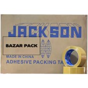 تصویر چسب پهن ۹۰ یاردی جکسون قهوه ای (کارتن ۷۲ عددی) 