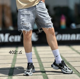 تصویر شلوارک جین Nv شلوارک سنگشور زاپدار