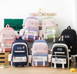 تصویر ست کوله پشتی وکیف برزنت پنج تیکه وارداتی 