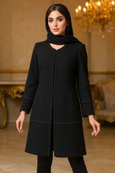 تصویر مانتو مجلسی کرپ سایز ۴۴ مشکی 