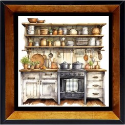 تصویر تابلو کاشی دکوراتیو سرامیکی مدل آشپزخانه مهلا 