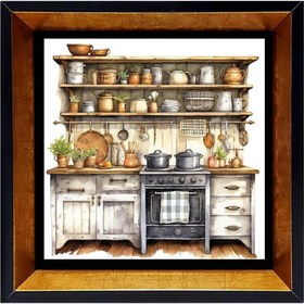 تصویر تابلو کاشی دکوراتیو سرامیکی مدل آشپزخانه مهلا 