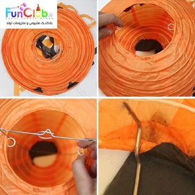 تصویر فانوس کاغذی کدو آویز دار 
