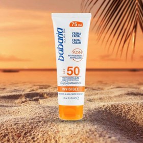 تصویر ضد آفتاب باباریا ضد آب و آلودگی هوا حجم 75 میل | Babaria Invisible Facial Sun Cream Spf 50 