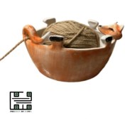 تصویر جا کاموایی سرامیکی روباه تنبل 