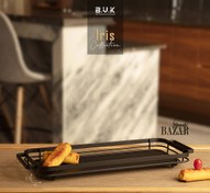 تصویر سینی فلزی مستطیل بزرگ بی وی کی کد 406337 کالکشن آیریس 