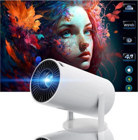 تصویر ویدئو پروژکتور اندروید 11 با وای فای و بولوتوث 4k Projector Android 11 with WIFI & Bluetooth 4k