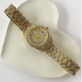 تصویر ساعت رولکس تمام نگین بند استیل Rolex watch band for women