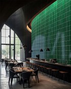 تصویر کاشی مترویی سبز ارتشی تری گرین سرامیتو سایز ۷.۵*۳۰ پرسلان براق 