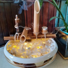 تصویر آبنما رومیزی دکوری بامبو مدل هدیه 