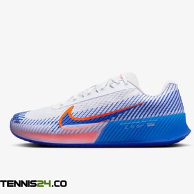 تصویر کفش تنیس مردانه نایک Nike Court Air Zoom Vapor 11 Tennis Shoes- سفید/ آبی 