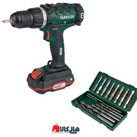 تصویر دریل شارژی پارک ساید مدل PABS 20-Li G8 Parkside Parkside® 20 V cordless drill PABS 20-Li G8 cordless screwdriver with battery and charger